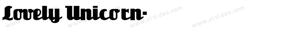 Lovely Unicorn字体转换
